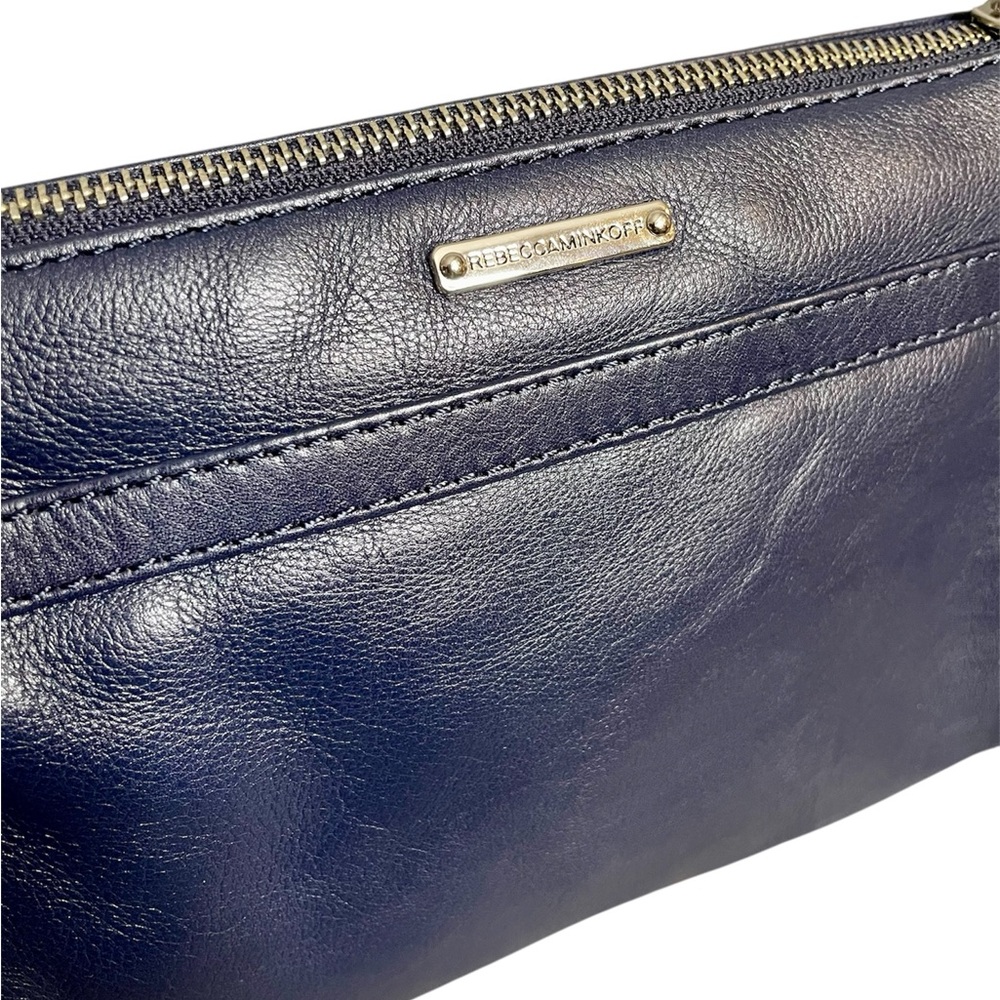Rebecca Minkoff Deep Navy Convertible Fringe Crossbody Clutch Mini M.A.C. Bag - Picture 4 of 9